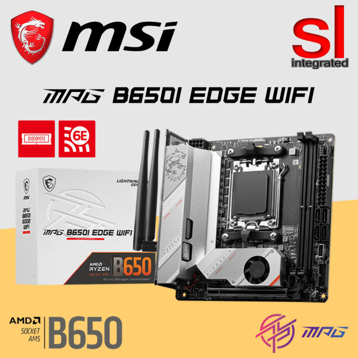 MSI MPG B650I EDGE WIFI AM5 Mini-ITX Gaming Motherboard + AMD 7000 ...