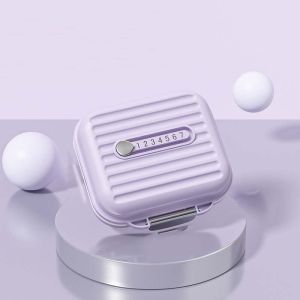 Portable pharmacy vitamin dispenser daily tablet organizer weekly medicine case 7 days 7 compartments plastic pill box