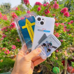 Combo cường lực tự dán chống nhìn trộm + mắt titan + ốp lưng 11 12 13 14 15 pro max