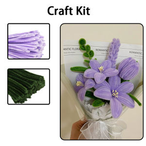 100 pieces of wool yarn 8mm diameter wool tube flower bouquet set materials handmade products materials DIY childrens toys twisted rods wool tubes