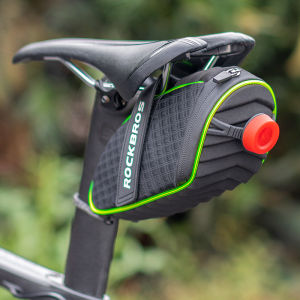 ROCKBROS Bike Saddle Light Bag Highlight Big Capacity Mountain Bike Saddle Bag Fashionable 3D Shell Road Bike Rear Bag With Rain Cover Cycling Accessories