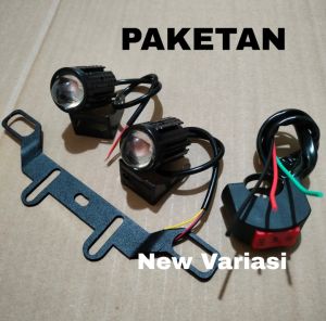 Paket Hemat Breket dudukan lampu tembak Laser Untuk Nmax Aerox + 2 Lampu Laser d2 paket saklar plat besi tebal nmax new nmax old aerox old aerox new