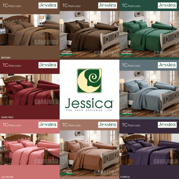 JESSICA ชุดผ้าปูที่นอน (ไม่รวมผ้านวม) 3.5ฟุต 5ฟุต 6ฟุต สีพื้น Plain (เลือกสินค้าที่ตัวเลือก) #TOTAL เจสสิกา ชุดเครื่องนอน ผ้าปู ผ้าปูที่นอน ผ้าปูเตียง