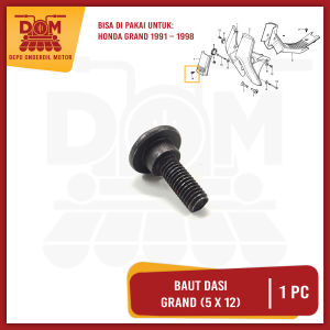 Baut Dasi Grand 5 x 12 Harga Per Biji (PSP) Baud Cover Dek Tengah Grand Drat 5mm Panjang 12mm Honda