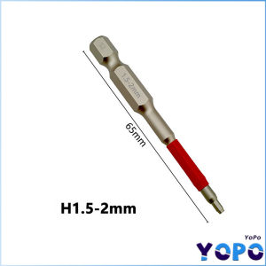 YoPo Hex Screwdriver Bit Hex Bit 65mm Long Magnetic Driver Bit H1.5/H2/H2.5/H3/H4/H5/H6