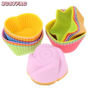 JCSYFAC 6 cái Silicone bánh cupcake Cup bánh công cụ bakeware nướng Silicone KHUÔN CUPCAKE