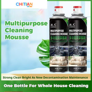 CHITIAN Multifunctional Cleaning Mousse Powerful Stain Remover Instant Grease Remover Non-Toxic Formula for Kitchen Bathroom Car Safe for Leather & Fabric sofa cleaner
