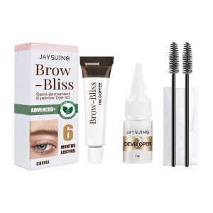 Jaysuing Brow-Bliss Semi-Permanent Eyebrow Dye Kit Waterproof And Sweatproof Fast Dye Brow Enhance Brow Dye Lash Long Lasting Makeup Natural Coloring Cosmetic 3 Color