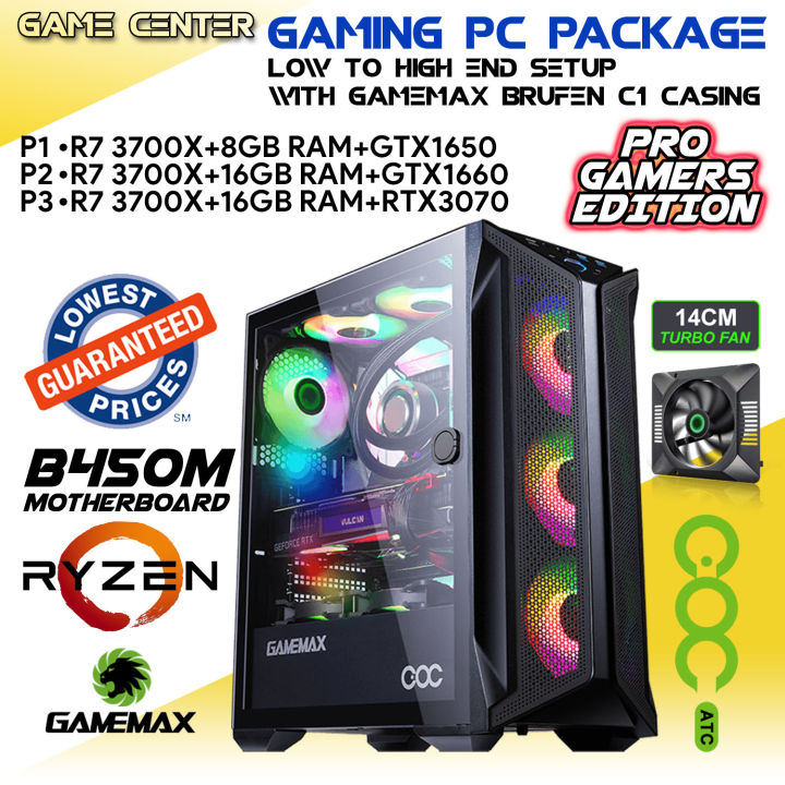 GC GAMEMAX Gaming PC Package Brufen C1 Casing Tempered, Ryzen