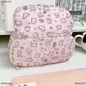 [COD] MENGYUR Cartoon Pink Capybara Pencil Storage Bag Kawaii Pencil Box Large Capacity Pencil Case School Stationery Case Makeup Bag