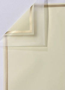 Kertas bunga cellophane flower wrapping Paper Varian List Gold Frame Transparan Florist Kertas Kado 6013