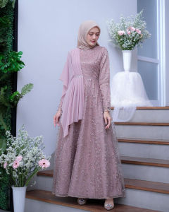 Gamis Modern Lebaran 2022 Gamis Brokat Raya Dress Brokat Lebaran Terbaru