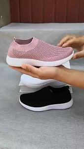 Black Shoes for Women Slip On Shoes for Lady Comfortable Walking Shoes Casual Flats for Woman