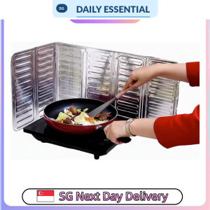 【DAILY ESSENTIAL】 Folding Aluminium Oil Splash Screen - 1 Piece
