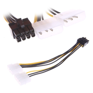 Molex to PCIe Power Cable1-Pack Dual 4 Pin Molex to 8-Pin PCIe Power Cable for  for NVIDIA for Amd Video Graphics Ca