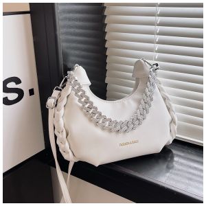 IELGY Ladies Chain Wide-Brimmed Hand-Knitted Accessories One-Shoulder Diagonal Du