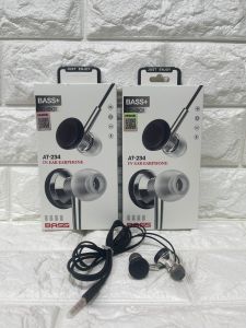 Handsfree + Mic AT-234 Stereo Earphone In-ear Headset Extra Bass AT234