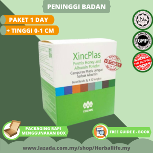 UBAT TINGGI BADAN XINCPLAS TIENS supplement peninggi badan herbal alami original susu cepat tinggi grow up height up increase booster bone tingkatkan hormon pertumbuhan tulang rawat metabolisme anda trusted lulus kkm viral malaysia "SET 1 day"