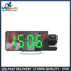 Projection Alarm Clock Mains and Battery Operated Projection Digital Alarm Clock Brightness Adjustable for Heavy Sleeper Bedroom