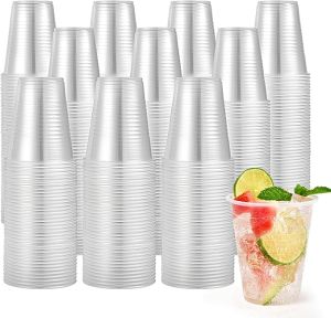 [50pcs] Ready Stock Clear Disposable Plastic Cups/PET Cup/9Oz-24Oz250ML 400ML 500ML 700ML/Disposable Iced Coffee Cups with Lids