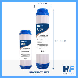 Highflo 20 inch Universal Coconut Shell Granule Activated Carbon UDF GAC Water Filter Purifier Replacement