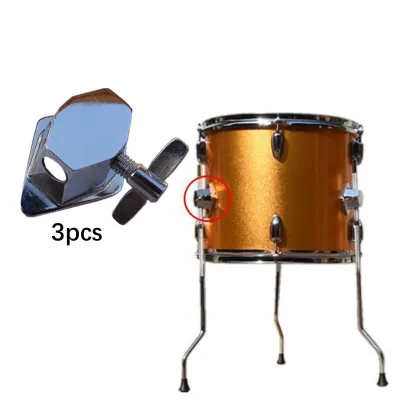 Baoblaze 3 Pieces Floor Tom Drum Leg Bracket Mount Tom Drum Holder Bracket Replacement for Tom Drum Set Percussion Instrument Parts
