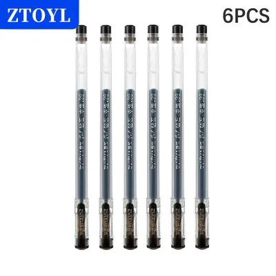 [COD] ZTOYL ปากกาเจลหัวเพชรหัวหมึกขนาดใหญ่6ชิ้น เซ็ต0.38มม. สีดำ น้ำเงิน แดงอุปกรณ์สำหรับเขียนข้อสอบอุปกรณ์สำนักงาน