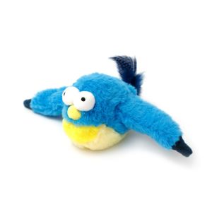 HEALMEYOU USB Rechargeable Interactive Cat Toys Flapping Bird Vivid Chirping Touch Activated Plush Toys Funny Cute Pet Simulation Toys Indoor Cats