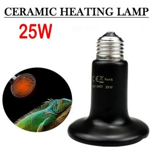 25W -100W Pet Heating Lamp Black Infrared Ceramic Emitter Heat Light Bulb Pet Brooder Reptile Lamp