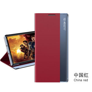 MobileWorld เคสหนัง Samsung Galaxy S24 Ultra (จัดส่งจากไทย) Smart Notification Screen Window S-View ป้องกันการกระแทก 360° เคสฝาพับคลุมเต็มจอ