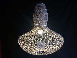 kap lampu rotan gantung