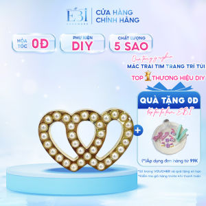Mác Túi Hình Trái Tim Đính Ngọc Phụ Kiện Charm Gắn Trang Trí Túi Handmade Xinh Xắn - EB60