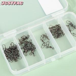 JCSYFAC 100 cái hộp thép không gỉ câu cá nối pin 4 #6 #8 #10 #12 # mang cán xoay với Snap fishhook thu hút phụ kiện