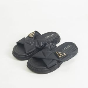 VERSKI Janice Sandal Wanita Sendal Slop Wanita Slipper Rumah Sandal Slip-On Sendal Rumah Sandal Rumah Anti Slip Sendal Jelly