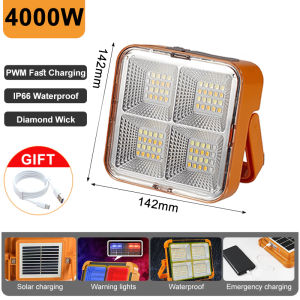 [BUY 1 TAKE 1] Solar Emergency Lights Rechargeable Solar Flashlight LED Flood Camping Light Outdoor Waterproof