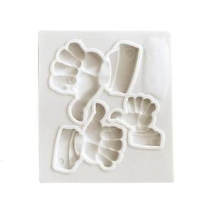 Nốt nhạc ngón tay cái Khuôn Silicon cho khuôn xà phòng sô cô la khuôn silicon bánh fondant cho kẹo nướng