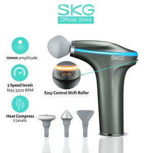 SKG F7 Massage with Heat |   Powerful Deep Tissue Massage 5 Speed Levels 3 Heating Levels 10mm muscle deep