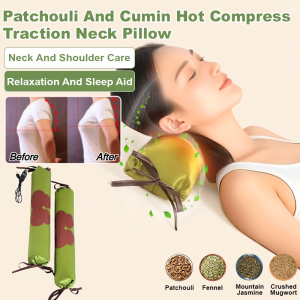 Herbal Neck Pillow with Heat Therapy for Neck Pain Relief Comfortable Support for Home Use Ideal for Adults