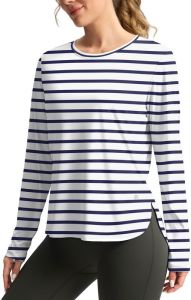 Womens Sun Protection Shirt  UPF 50+  Long Sleeve UV Protection Shirt Lightweight Quick Dry Fitness Hiking Top   Womens