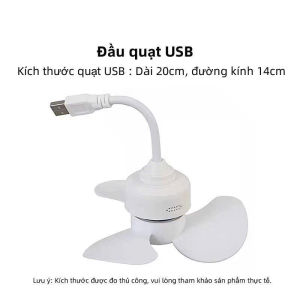 Quạt Mini Cắm Điện USB Quạt 3 Cánh Phù Hợp Ngồi Văn Phòng Mang Đi Chơi Du Lịch Cắm Trại Chống Ồn.