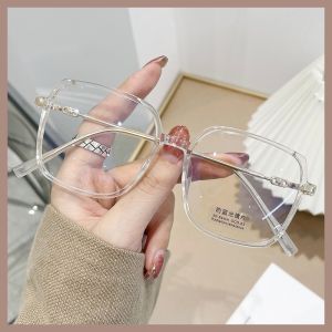Kacamata Anti Radiasi Persegi Kacamata Style Korea Bingkai Retro Petak Eyeglasses Kotak Murah kuat