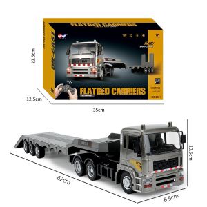 Flaptbed Carriers Remote Control Extended Trailer Engineering Truck Outdoor Activities Toy RC Extended Trailer