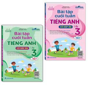Sách - Combo 2c Global success  Bài tập cuối tuần Tiếng Anh lớp 3 (tập 1+2 Có đáp án )