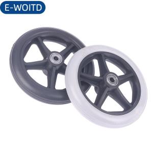 E-WOITD 6 inch bánh xe mịn linh hoạt nhiệm vụ nặng nề xe lăn phía trước Castor rắn lốp bánh xe xe lăn phụ tùng thay thế