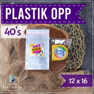 Plastik OPP Lem Tebal 12x16 cm 40s Micron Isi 100 lembar Plastik Keripik dan Snack