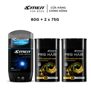 [MUA 1 TẶNG 2] Sáp Khử Mùi Xmen For Boss 70g/80g + Tặng 2 Chai Dầu Gội Pro Hair Ngăn Gãy Rụng 75g/Chai - Sáp Thơm Châu Âu
