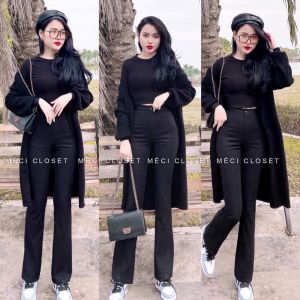 [Duy nhất 20H 10.11 - 13.11 Mua 2 giảm 10%] Quần tây ống loe công sở lưng cao 2 khuy hack dáng nhiều màu đẹp(Đen/ trắng/ be/ nâu)