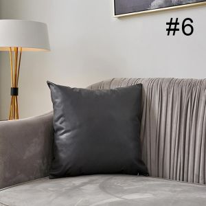 Sarung Bantal Sofa 45x45  Resleting Kulit Sintetis PU Cover Bantal Sofa Kursi Cover Bantal Sofa