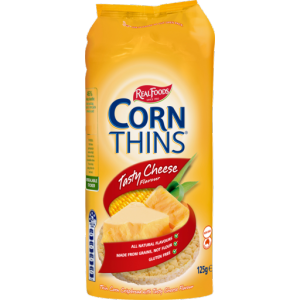 Camilan Snack Impor Real Foods Pty Ltd Corn Thins Varian Multigrain Original Sesame Sour Cream & Chives Soy Lindseed Tasty Cheese Rice Thins Wholegrain Lestello Vege Poland Varian Buckwheat Chickpea Corn Lentil Quinoa