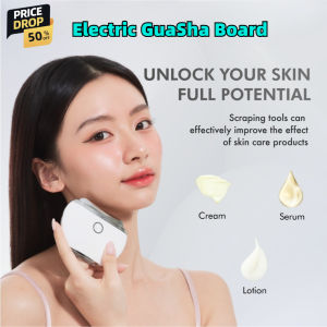 电子美容仪Electric GuaSha Board Multi-Function Skin Rejuvenation LED Microcurrent Vibration Hot Compress White